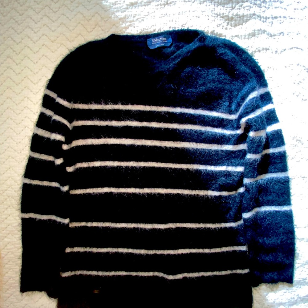 S’ Max Mara angora striped sweater angora Sz M